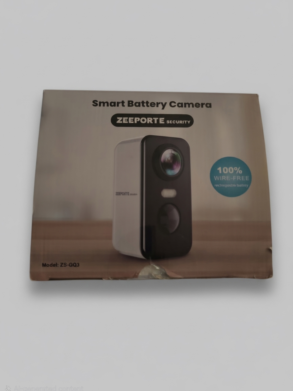 Zeeporte Smart Battery Camera - White & Black